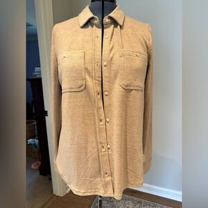 Thread & Supply Light Brown Shacket Knit Top